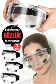 Resim Munico 3 Adet İş Sanayi Sıçrama Önleyici İş Güvenlik Gözlüğü Korumalı Bisikletçiler İçin Uygun Ferah Gözlük 