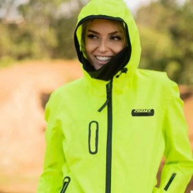 Resim Ebakbak Motosiklet Korumalı Yağmurluk Yırtılmaz Poliamid Membran Kumaş Stopwater Corta Vento Yağmurluk Neon 