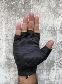 Resim MOTOKIT Revertech Aura Siyah / Yarım Parmak - Kaymaz Avuç İçi Özellikli Motosiklet Eldiveni (Erkek) 
