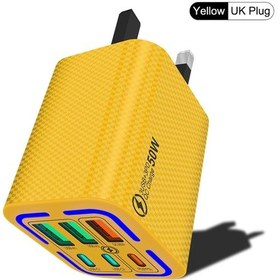 Resim İphone Uyumlu 15 Pro/android Telefonlar İçin Mini 50w Pd Hızlı Şarj Küpü - Cep Uk Yellow 02 