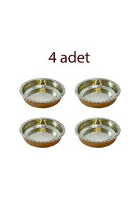 Resim Çirtikli Bakır Kahvaltılık Ve Çerezlik 4 Adet Bakır 