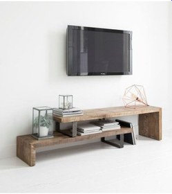 Resim Ahşap Metal Ayaklı Tv Ünitesi 