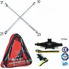 Resim Gözpar Oto Trafik Seti + Bijon Anahtarı + Kriko 3'lü Araba Seti 