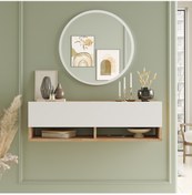 Resim L'occi Concept Simon 60 cm Aynalı Dresuar Antre Hol Çam-Beyaz 