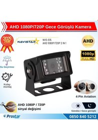 Resim Ahd 1080p/720p Büyük Gece Görüşlü 4 Pin Soketli Kamyon Tır Otobüs Kamerası 