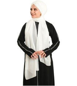 Resim Hürrem Bone Krem Pratik Hazır Geçmeli Bone Şal Şifon Drapeli 2507 40 krem 