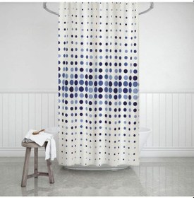 Resim Zethome Evdy Banyo Duş Perdesi 4961 Tek Kanat Mavi 1X180X200 Mavi 