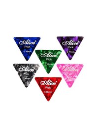 Resim Alicemarka Karışık Renkli 10 Adet Üçgen Model Gitar Pena 