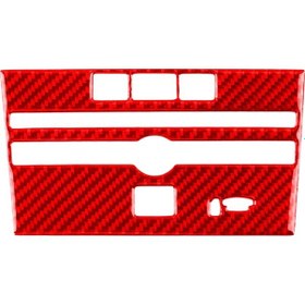 Resim Araba Karbon Fiber B Tarzı Cd Konsol Paneli Infiniti Q50 2014-2020 İçin Dekoratif Etiket, Sağ Sürücü Kırmızı 1 Adet 
