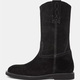 Resim Adel Kadın Siyah Gerçek Deri Bot Siyah 