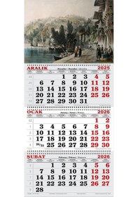 Resim 2026 Yılı Gemici Takvimi-constantineple Deniz Kenarında Sohbet Eden İnsanlar 