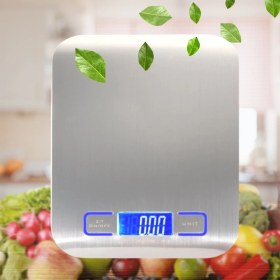 Resim Buffer® Tf 1002 Hassas Ölçümlü Maksimum 5 kg Kapasiteli LED Ekran Platin Dijital Mutfak Tartısı 