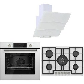 Resim Ferre BSPR600+ED036+QMS63CB Flowart 75 Serisi Beyaz Ankastre Set 