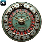 Resim 1 Adet Sessiz Duvar Saati ile Eski Rulet Tekerleği Tasarımı - 19.99 cm 2D Dairesel Akrilik Dekoratif Saat, Pil İle Çalışır (AA Dahil Değildir) Oturma Odası ve Yatak Odası İçin, Yatak Odası Duvar Saati | Temalı Duvar Sanatı | Yenilikçi Saat Tasarımı, Oturma Odası Duvar Saati 