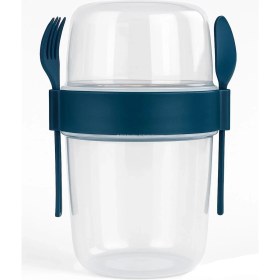 Resim Storemax Müsli ve Granola Kapsülü, 1100 ml Sızdırmaz Yoğurt Kabı, And Go Kaşıklı Granola Kabı, Pratik ve Taşınabilir Tasarım (Lacivert) 