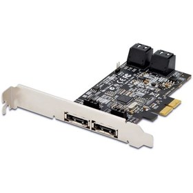 Resim Digitus Serial ATA (SATA) III PCI Express Kartı, 4 x dahili SATA port, 2 x harici eSATA port, Marvell 88SE9230 chipsetli 