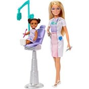 Resim Barbie Bakım Temalı Kariyer Oyun Setleri Diş Hekimi Bebek JCR74 