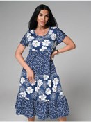 Resim Madam Tetu Büyük Beden Elbise 421853767 Mavi 