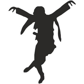 Resim Zeybek Oynayan Adam Folyo Sticker 50cm Uzunluk Siyah 