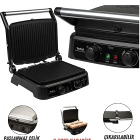 Resim Tefal Gourmet Minute Tost Makinesi Siyah-Izgara ve Tost Makinesi'nin eşsiz zaman ayarlayıcı özelliği ile çıtır çıtır tostla+Mutfak Tartısı 