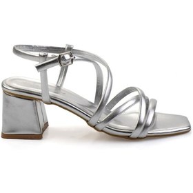 Resim Metalik Lame Kadın Sandalet K05124002709 Metalik 