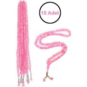 Resim 10 Adet 99lu Namaz Tesbihi 10mm Hac Umre Hediyelik - Pembe Pembe 