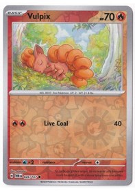 Resim Vulpix Reverse Holo 026/167 - Twilight Masquerade - Pokemon Kartı Mint 