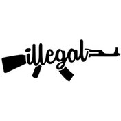 Resim İllegal Sticker Oto-motor-laptop-duvar-dekor 10 X 3 Cm 