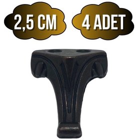 Resim Moda Metal Ayak Çeyiz Ve Hediye Kutusu Mobilya Ayağı 2,5cm Bronz 4 Adet Bronz 
