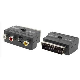 Resim 3Rca To Scart Audio Video Adaptör İn-Out Anahtarlı 