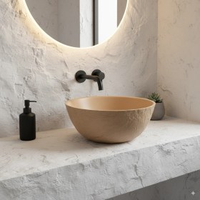 Resim The Stone Matt White Somon Solid Lavabo Somon 