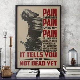 Resim 1 adet Vintage Japon Samuray İlham Verici Alıntı Poster - Çerçevesiz Tuval Duvar Sanatı, Motivasyonel Ev & Ofis Dekoru, Spor Salonu için İdeal, A5 A4 A3 Boyutları 