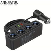 Resim Sunshine022 Annjıatuu 7'li Araç Şarj Cihazı 3 Usb Ve 4 Bölmeli Style 1 Multifonksiyonel Hızlı Şarj Aleti 