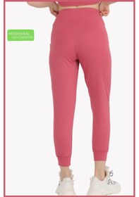 Resim Kadın Curve Eşofman Alt Gül Kurusu Jogger Dalgıç Kumaş Yüksek Bel Çift Cepli Joggers 1061 GÜL KURUSU 