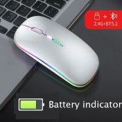 Resim Jingyi Bluetooth 5.0 Kablosuz USB Şarj Edilebilir Rgb Fare Bt5.2 Dizüstü Bilgisayar Pc Macbook Oyun Faresi 2.4 Ghz 1600 Dpı (Yurt Dışından) 