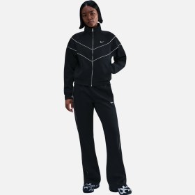 Resim Nike Sportswear Windrunner Tam Boy Fermuarlı Kadın Siyah Ceket | HJ0975-010 