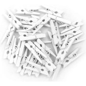 Resim 100'LÜ Beyaz Ahşap Mandal 2.5cm (10'lu PAKET-1000 Adet) 