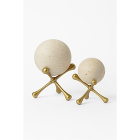 Resim Spherion Dekoratif Obje Set Traverten Mermer 