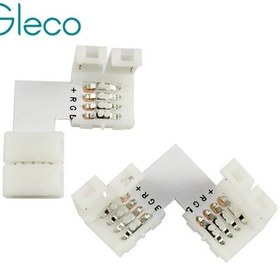 Resim 2 Adet 4 Pin L Dönüş Rgb Şerit Led Ekleme Aparatı Birleştirici Rgb Şerit Ledler Için 