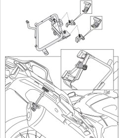Resim KAPPA KLXR1110 HONDA VFR 1200X CROSSTOURER (12-19) YAN ÇANTA TAŞIYICI 