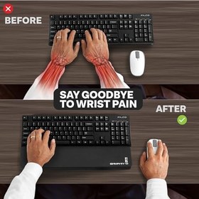 Resim Grifiti Yağ Bilek Pedi 12 inç Bilek Desteği 0,75 inç Kalınlığında Küçük Mekanik Klavye, MacBook, Dizüstü Bilgisayar ve Notebooklar için (İnce 30 x 6,75 x 0,75) 