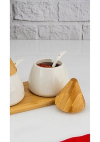 Resim Zenith - 3'lü Baharat Seti Kaşıklı Beyaz 