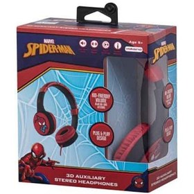 Resim Volkano Marvel Spider-man Aux 3d Kabartmalı Kablolu Kulaklık Mv-3053-sm 