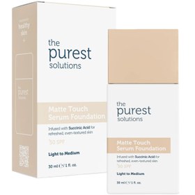 Resim The Purest Solutions Matte Touch SPF 50+ Matlaştırıcı Serum Fondöten No: 100 Light To Medium 30ml 