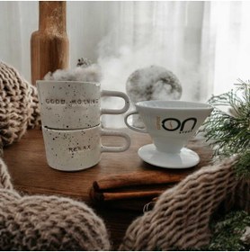 Resim MatchaSan Coffee V60 Kahve Demleme Seti | Seramik Kupa & V60 Dripper - Cozy Kahve Keyf 
