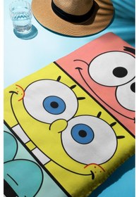 Resim Dijital Baskı Plaj Deniz Havlusu Sünger Bob Desenli Peştamal Hvl0203 Renkli 