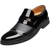 Resim Luckydog Erkek Siyah Yaz Sandalet Elbise İş Ayakkabısı Delik Slip-on Siyah 