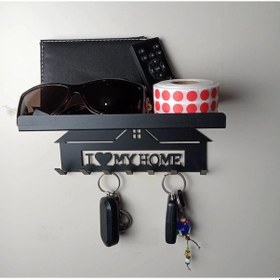 Resim Azer Anahtar Askısı My Home Mat Siyah Mat Siyah 