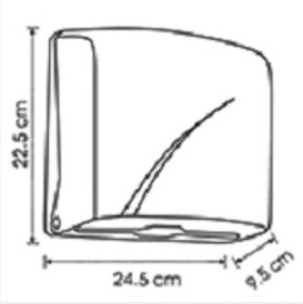 Resim Vialli K2M Z Katlı Kağıt Havlu Dispenseri Gri Max 200 Ad 22 cm 