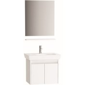 Resim VitrA Step 58902 Demonte Banyo Dolabı Seti, Düz Aynalı, Kapaklı, 65 Cm, Parlak Beyaz 